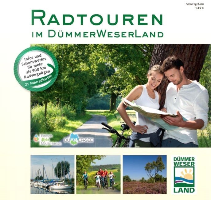 Titelseite Broschüre "Radtouren im DümmerWeserLand"